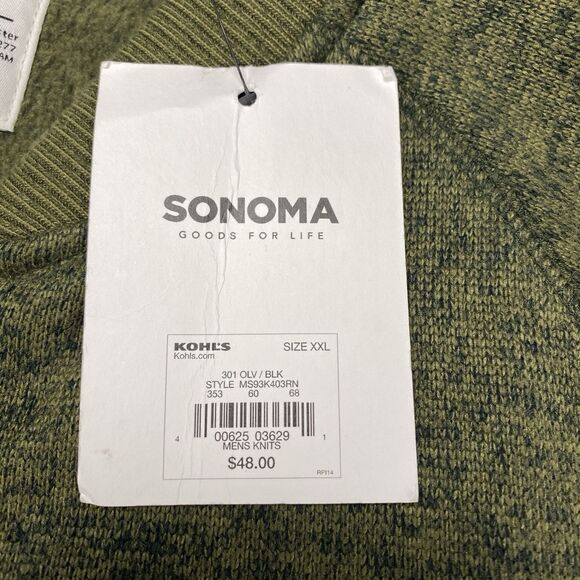 Sonoma Supersoft Sweater Fleece Long Sleeve Full-Zip Men's 2XL - MSRP: $48 - Picture 2 of 16